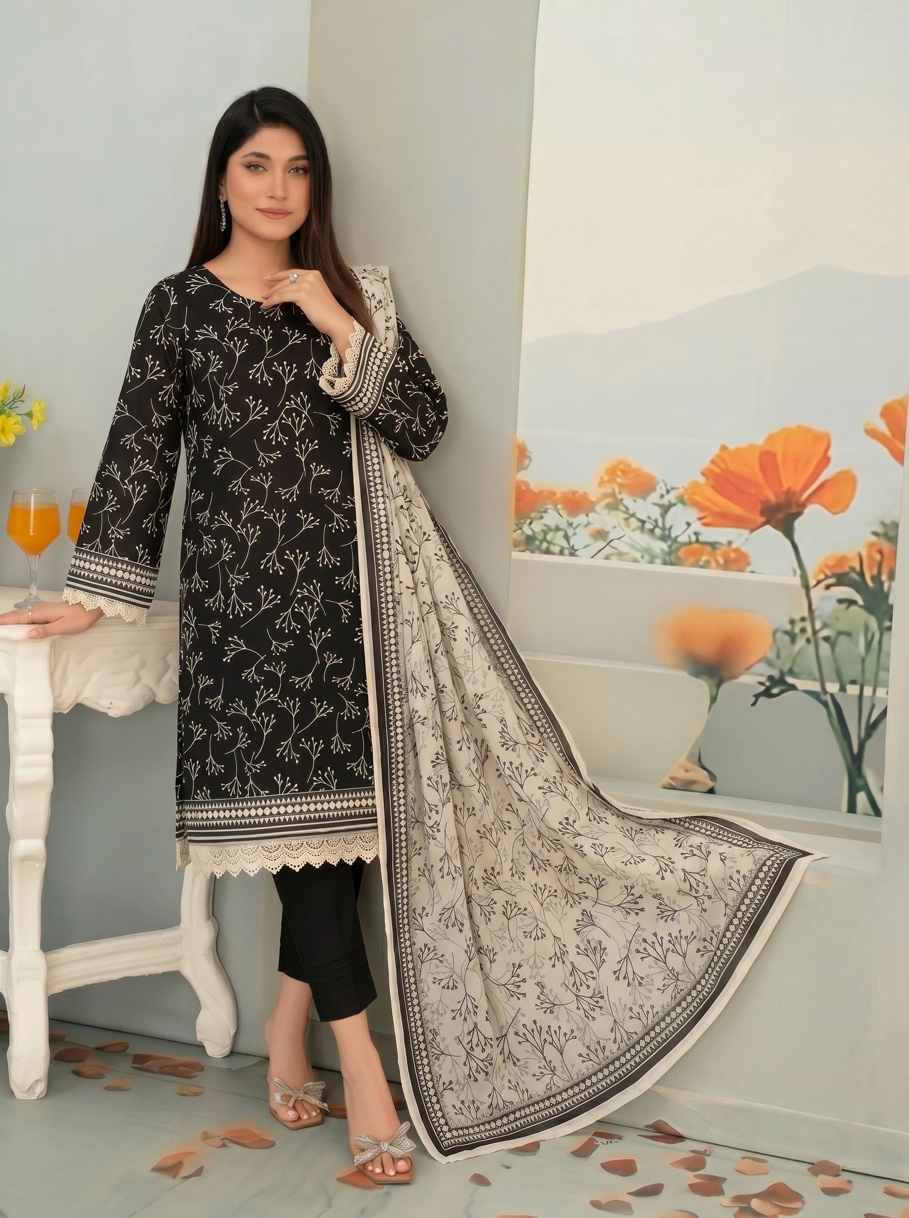 Premium Lawn Digital Print 3PC Suit