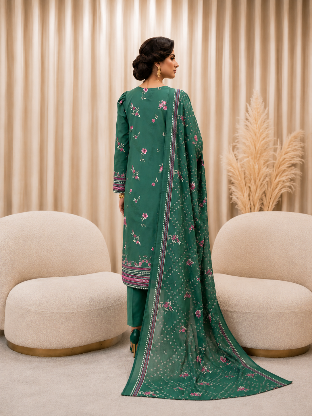 Classic Printed Lawn 3PC Suit