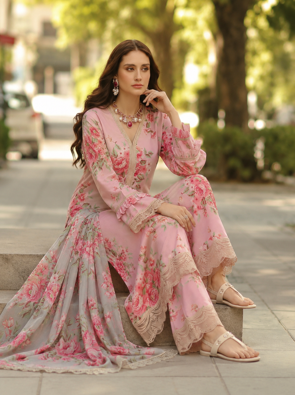 Luxury Printed Lawn 3PC Suit
