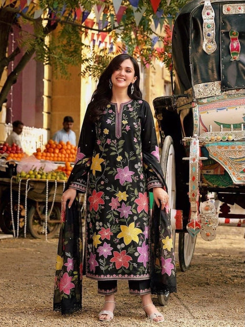 Airjet Heavy Embriodeed lawn - Libaaso