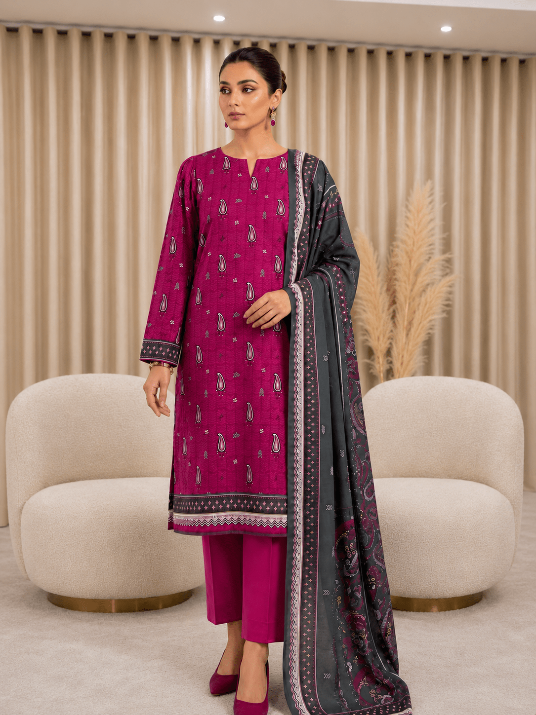 Elegant Airjet Lawn 3PC Collection - Libaaso