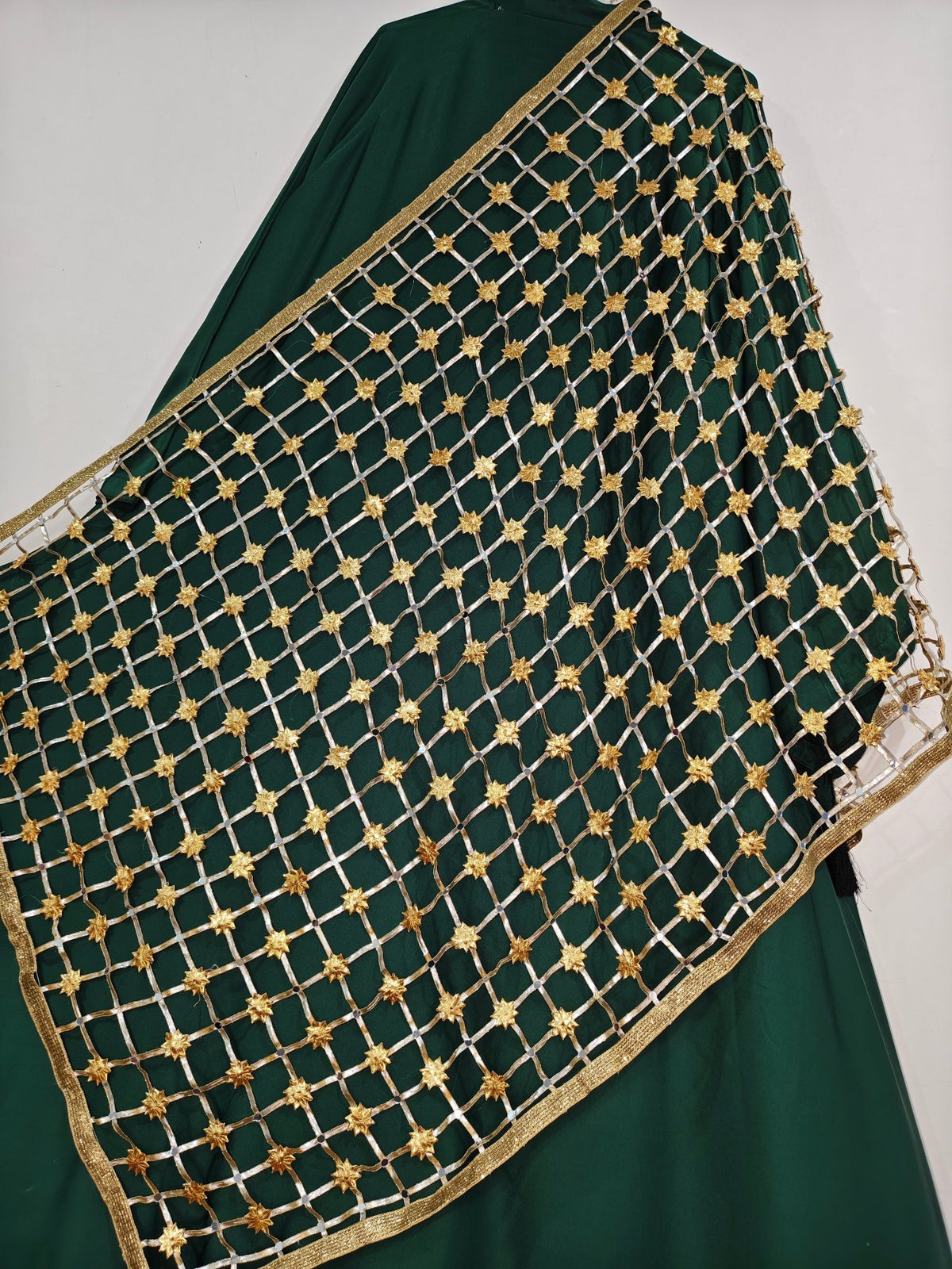 Handmade Sheesha Mesh Dupatta - Libaaso
