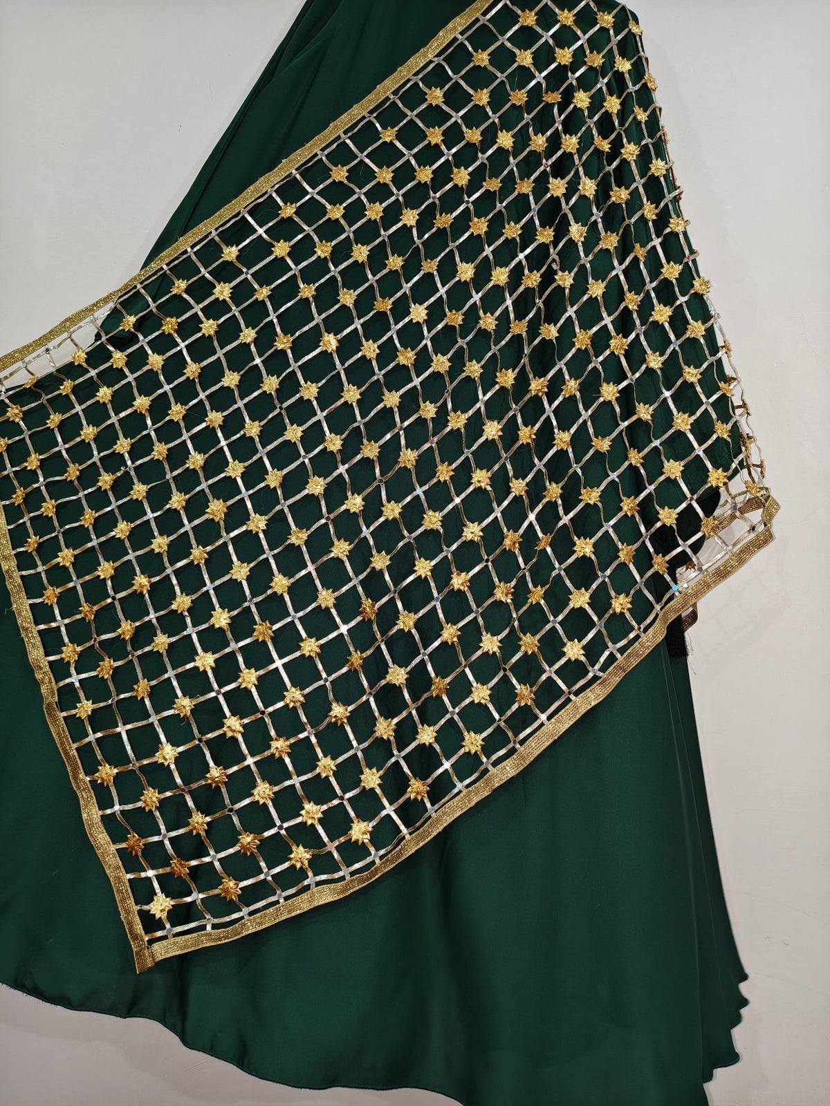Handmade Sheesha Mesh Dupatta - Libaaso
