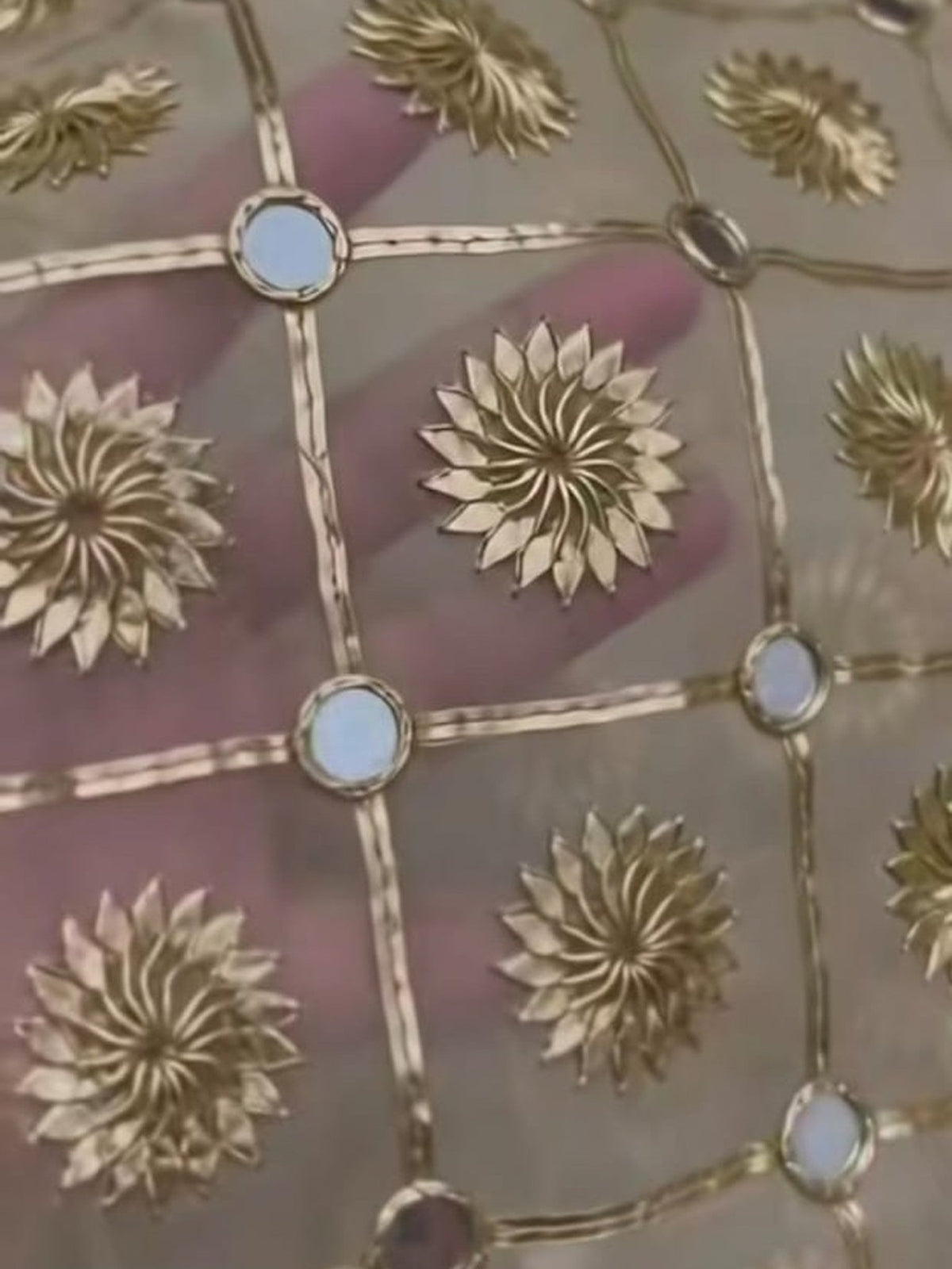Handmade Tissue Sheesha Dupatta - Libaaso