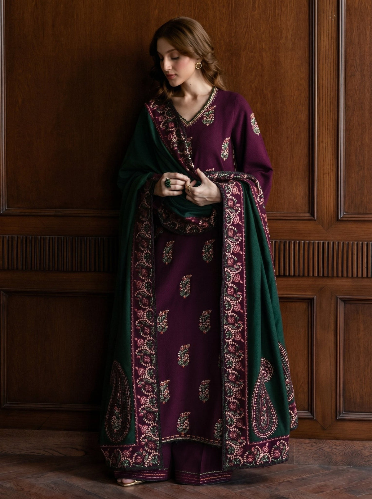 Heavy Embroidered 3PC Lawn - Libaaso