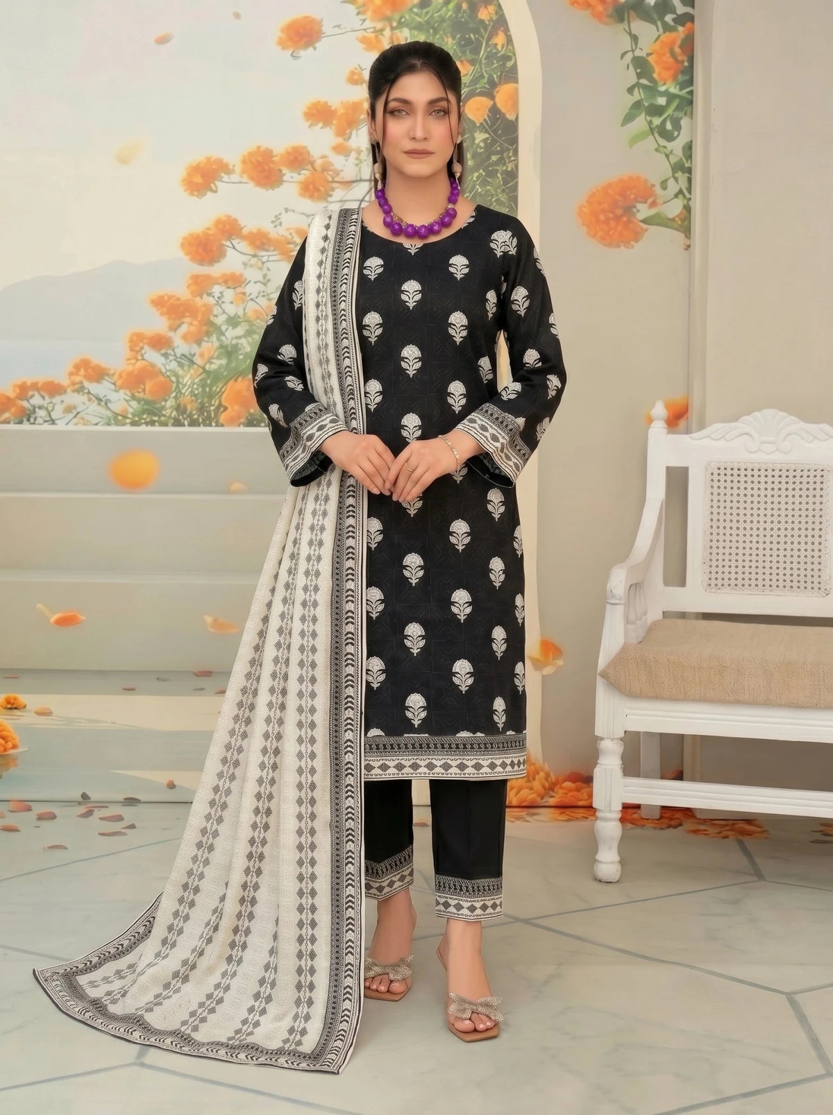 Lawn Digital Print 3PC Suit - Libaaso