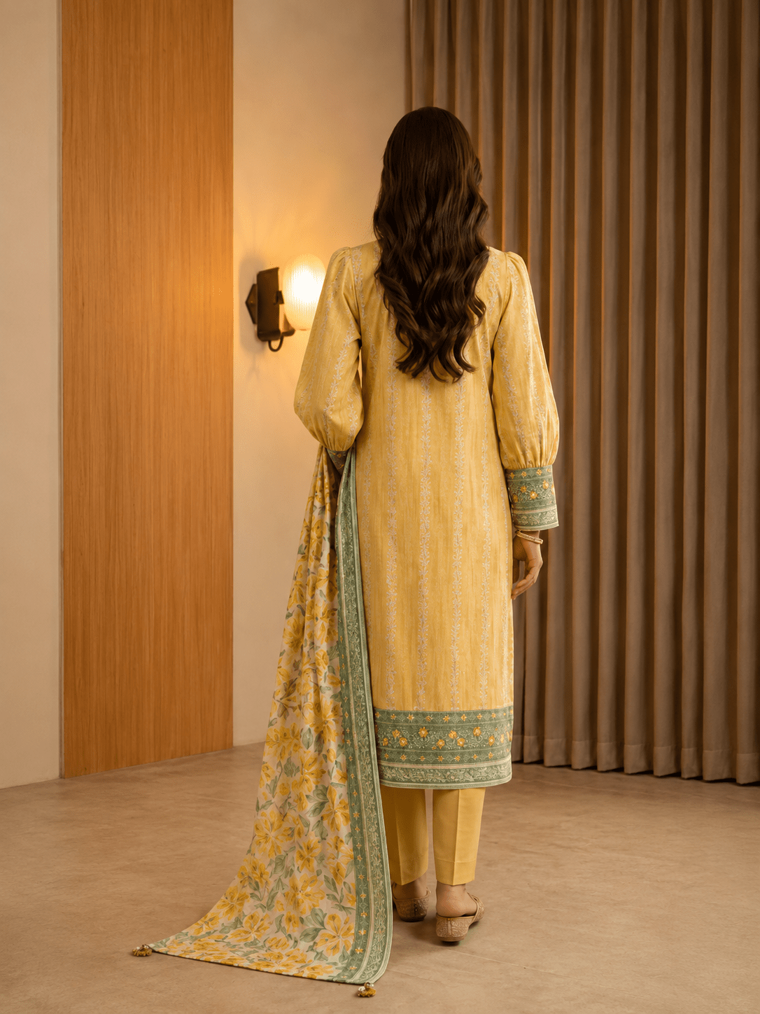 Luxury Digital Print Lawn 3PC Suit - Libaaso