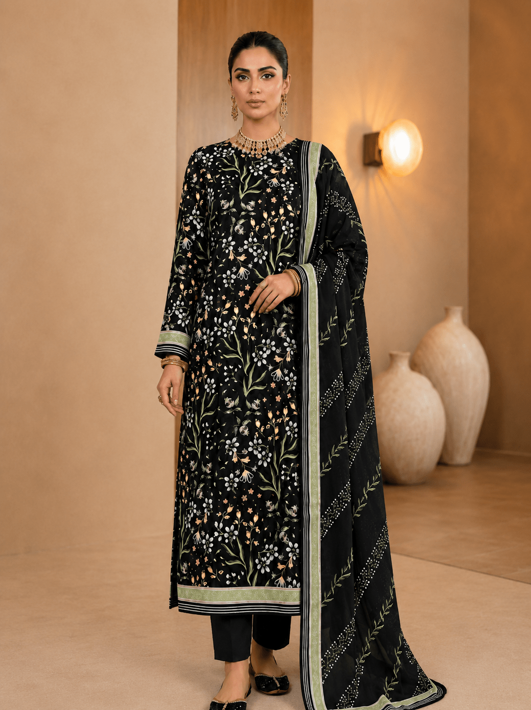 Premium Airjet Lawn Printed Suit - Libaaso