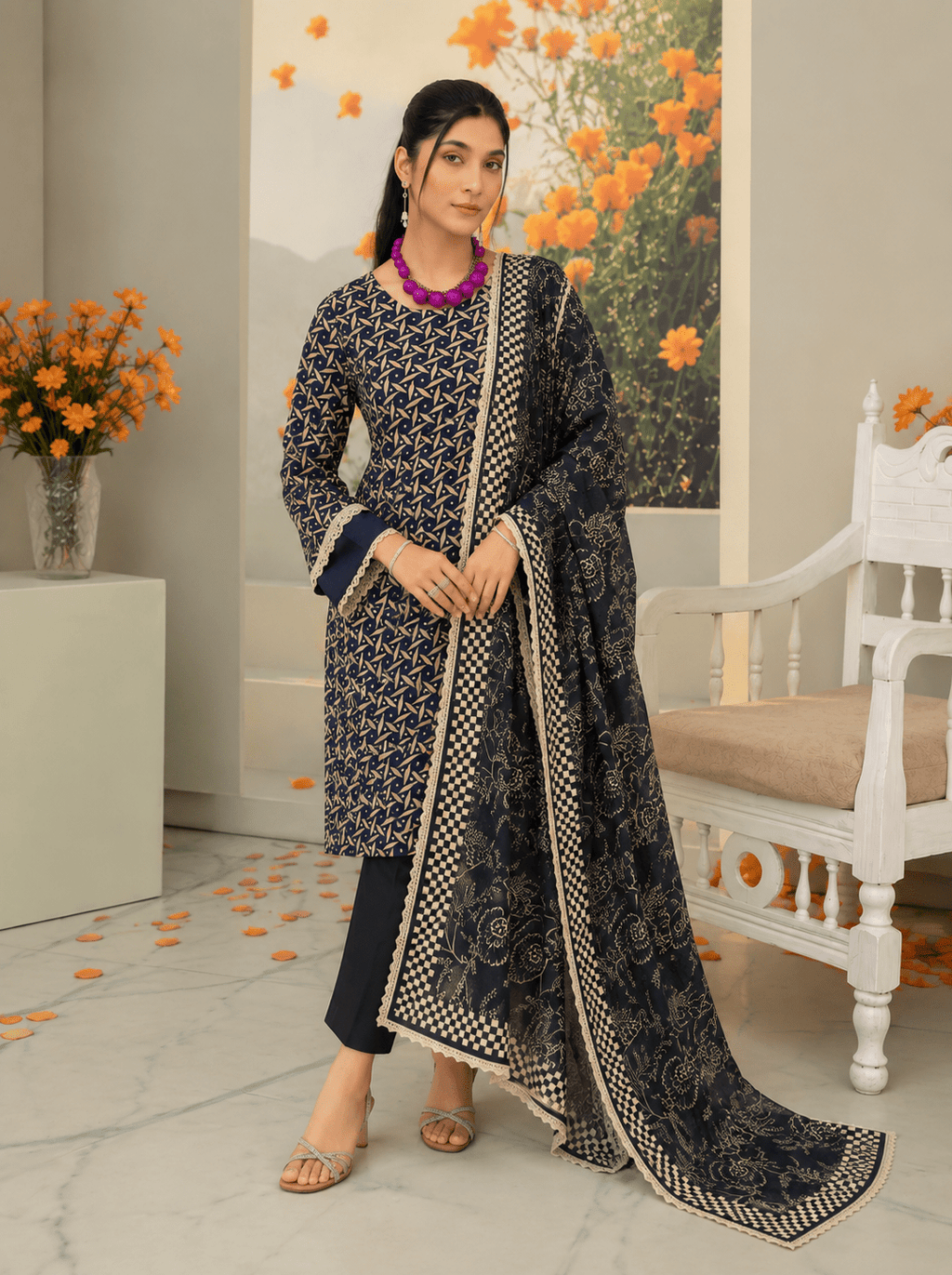 Premium Lawn Digital Print 3PC Suit - Libaaso