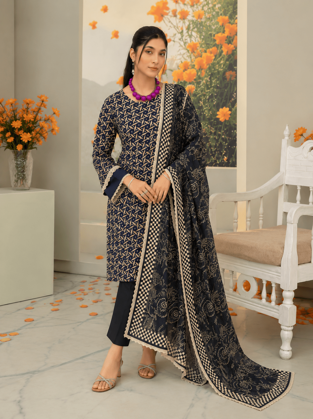 Premium Lawn Digital Print 3PC Suit - Libaaso