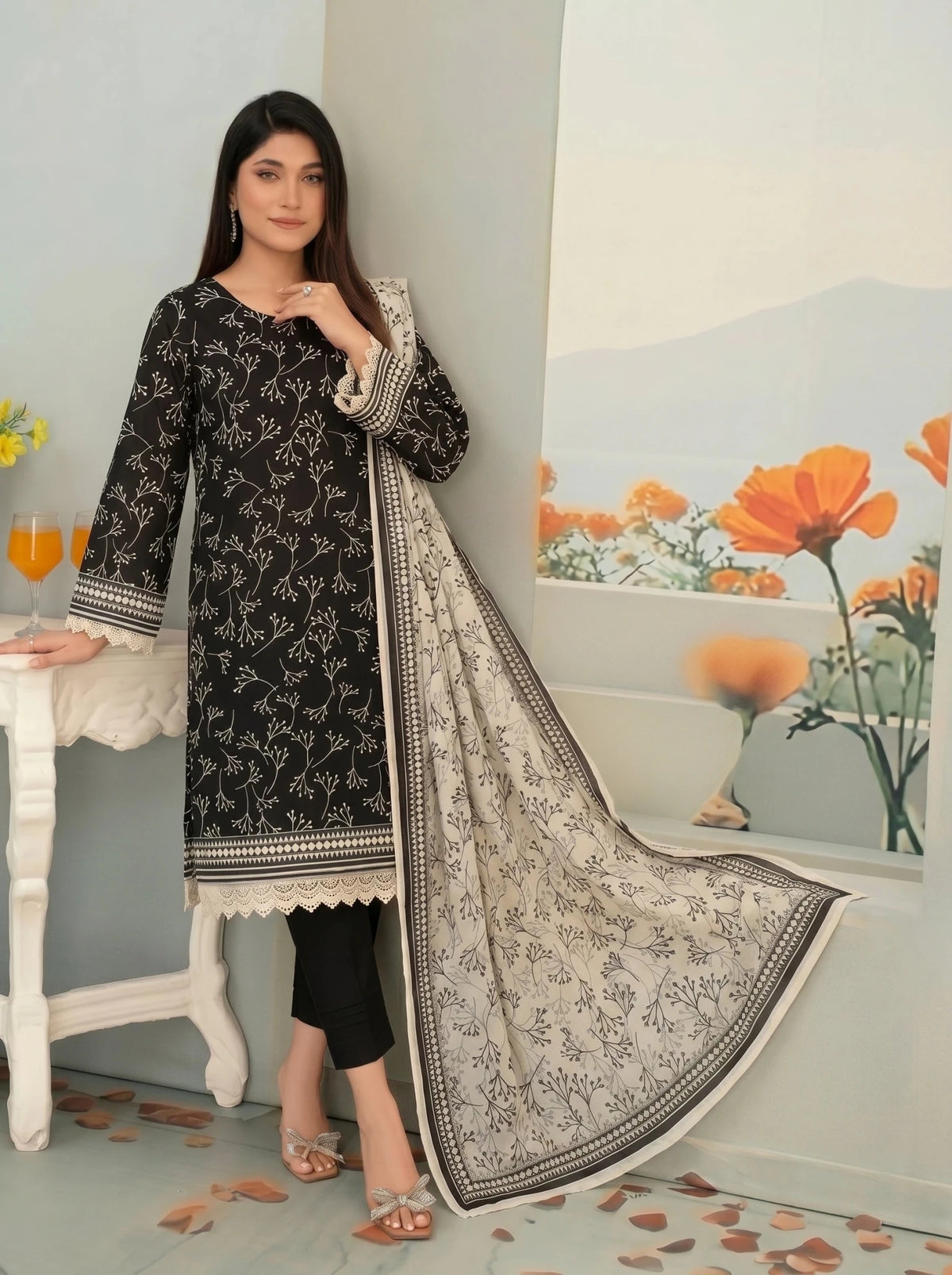Premium Lawn Digital Print 3PC Suit - Libaaso
