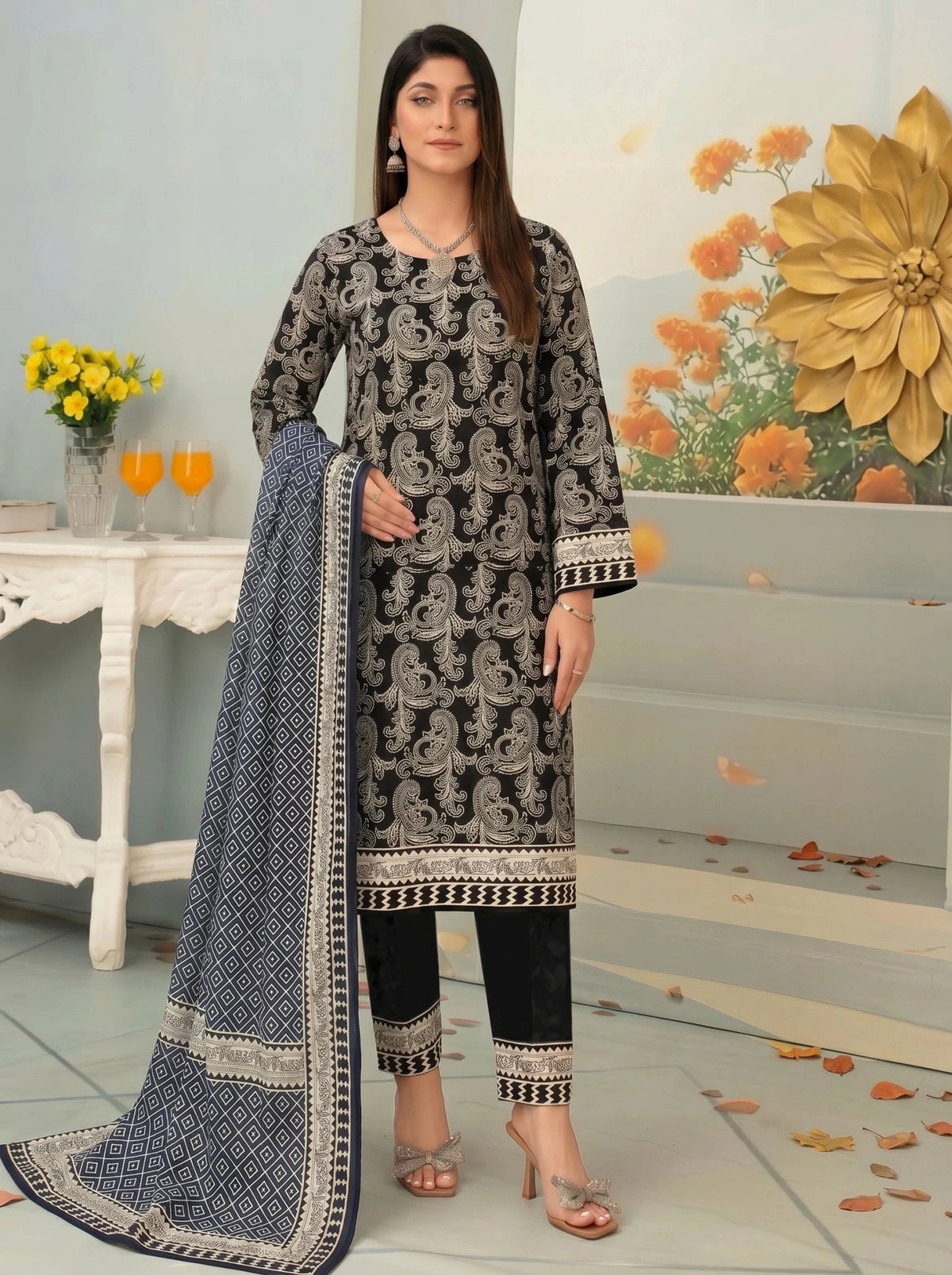 Premium Lawn Digital Print 3PC Suit - Libaaso