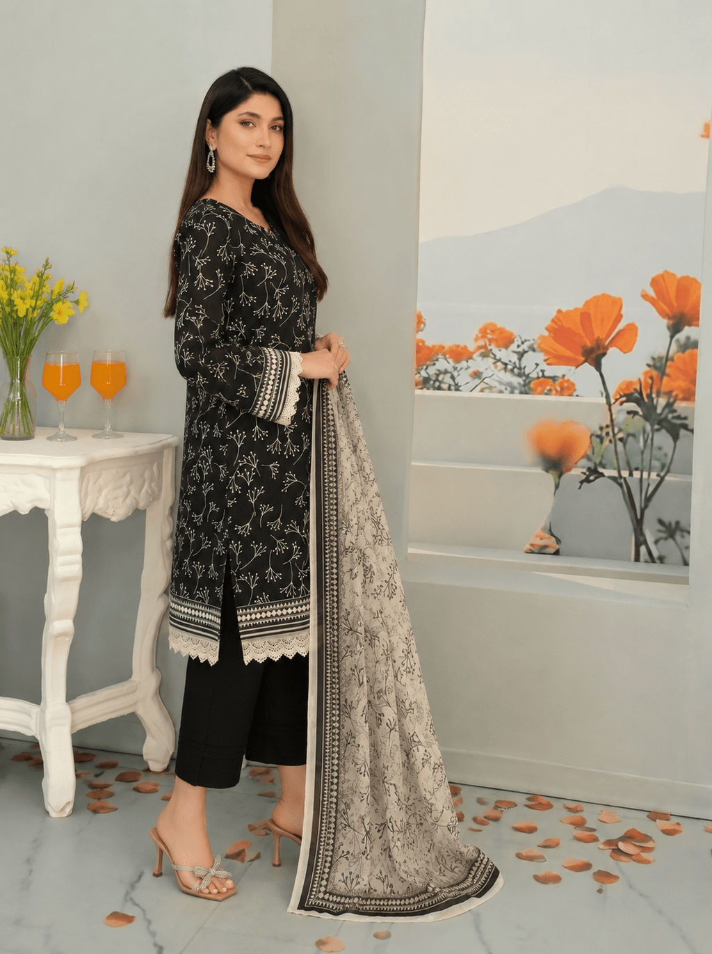 Premium Lawn Digital Print 3PC Suit - Libaaso