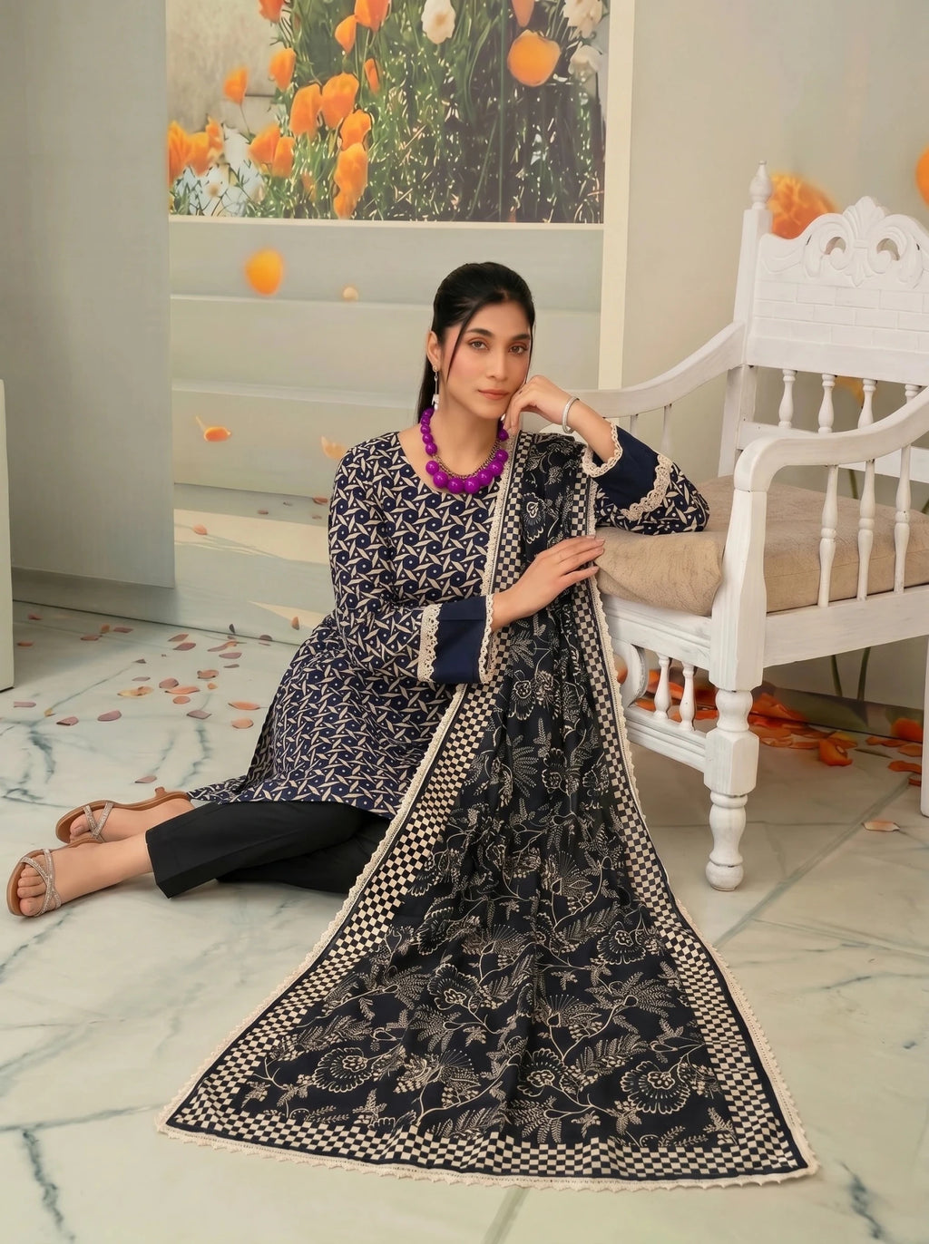 Premium Lawn Digital Print 3PC Suit - Libaaso