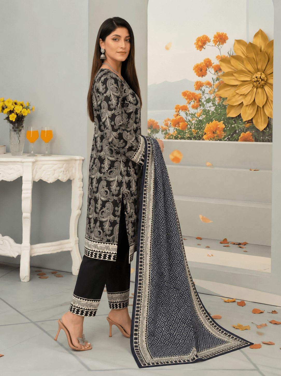 Premium Lawn Digital Print 3PC Suit - Libaaso