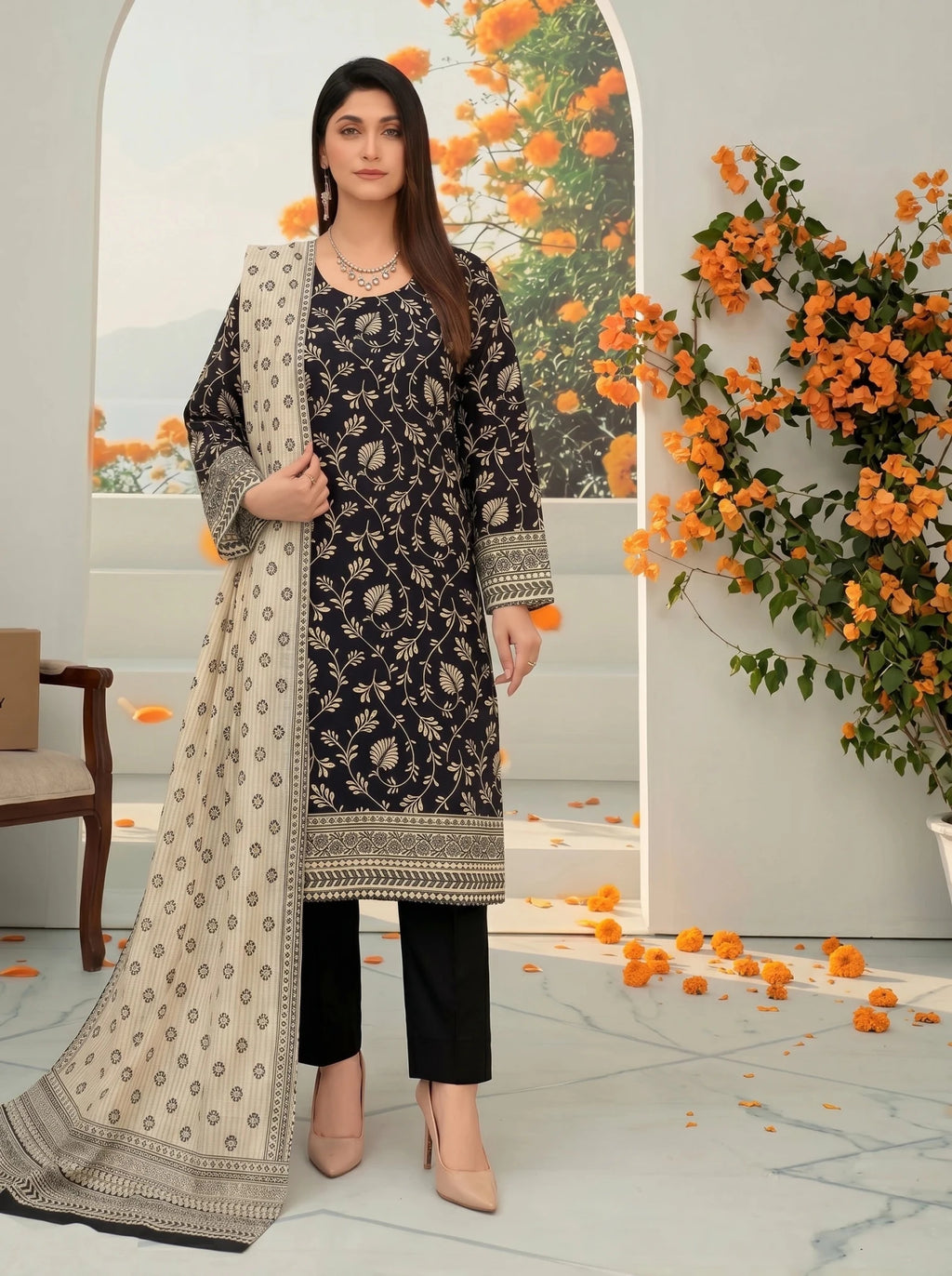 Premium Lawn Digital Print 3PC Suit - Libaaso