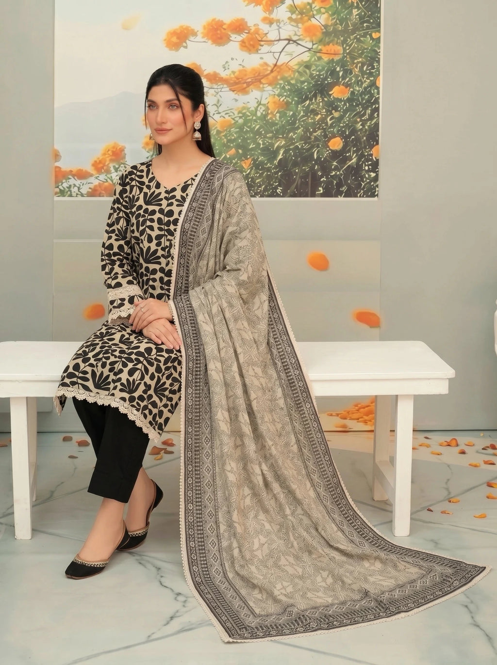 Premium Lawn Digital Print 3PC Suit - Libaaso