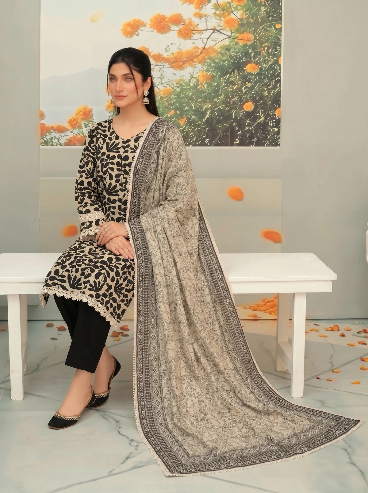 Premium Lawn Digital Print 3PC Suit - Libaaso