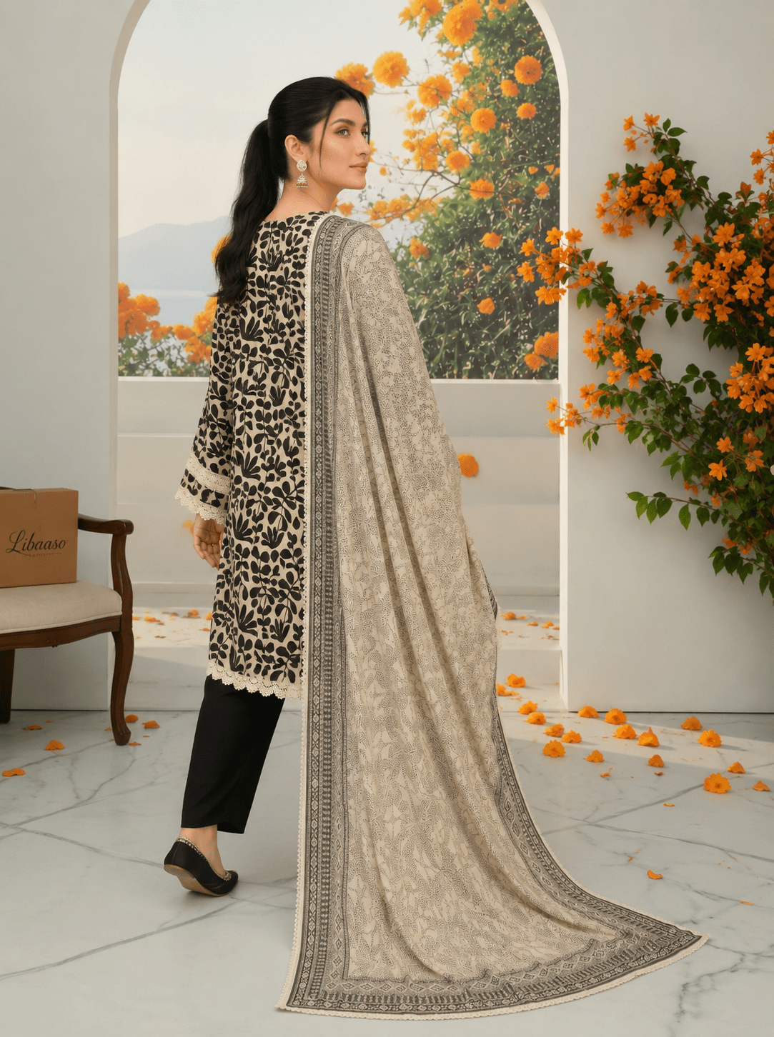 Premium Lawn Digital Print 3PC Suit - Libaaso