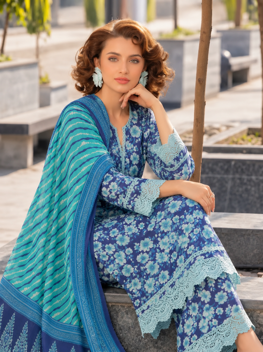 Premium Printed Airjet Lawn 3PC Suit - Libaaso