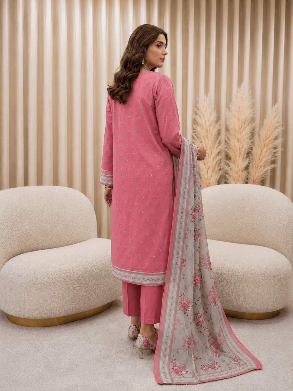 Premium Printed Lawn 3PC Suit - Libaaso
