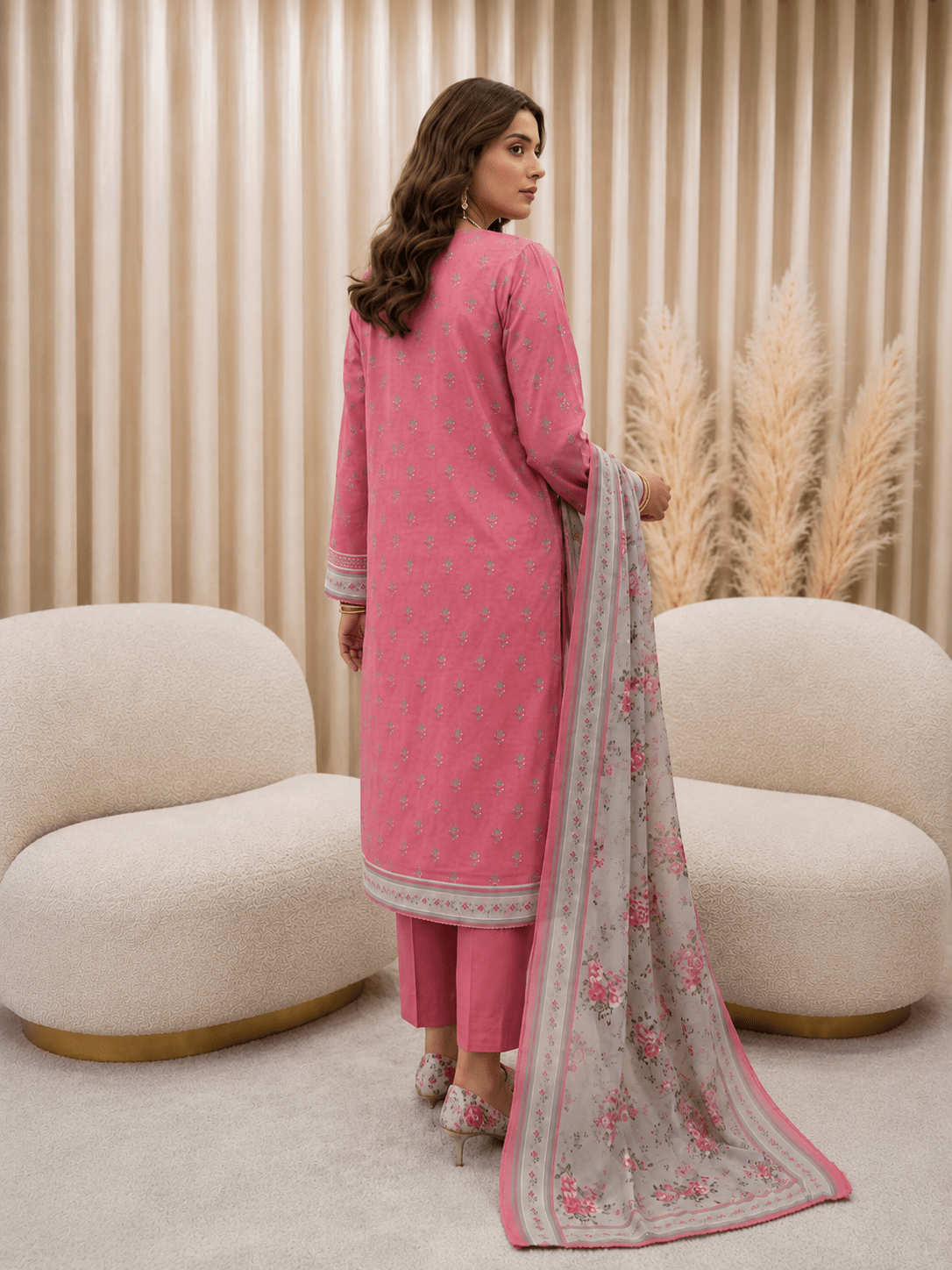 Premium Printed Lawn 3PC Suit - Libaaso
