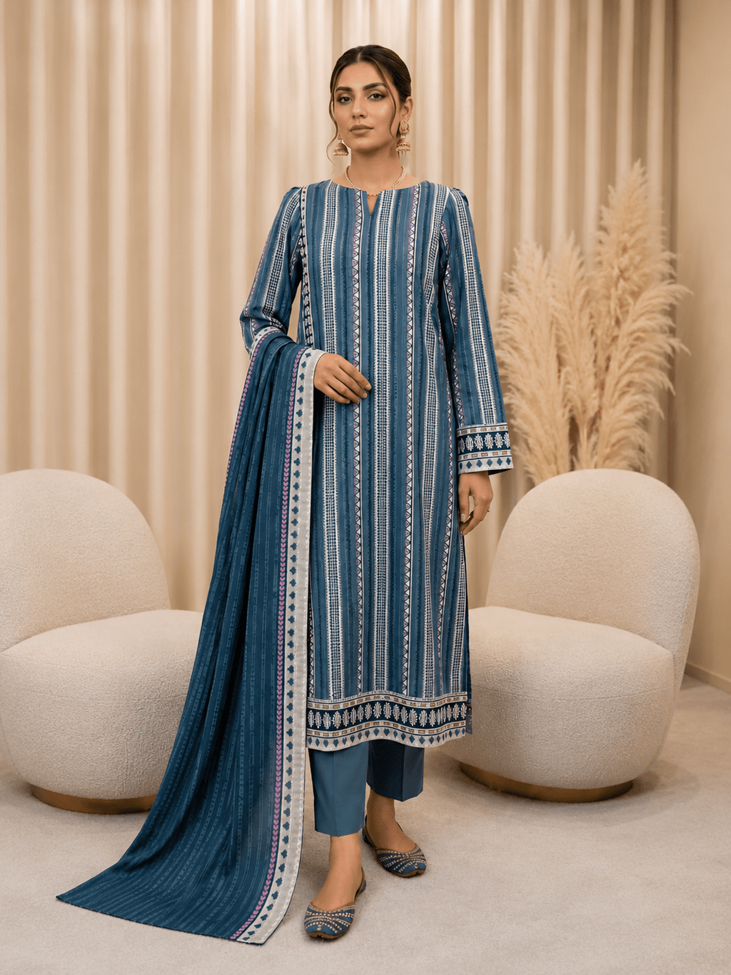 Premium Printed Summer Lawn Suit - Libaaso