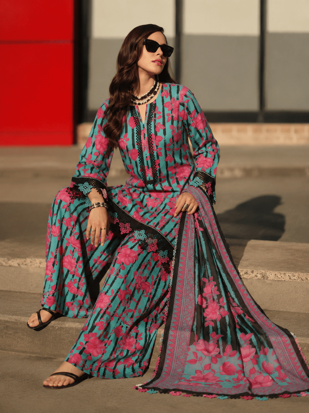 Premium Unstitched Lawn 3PC - Libaaso