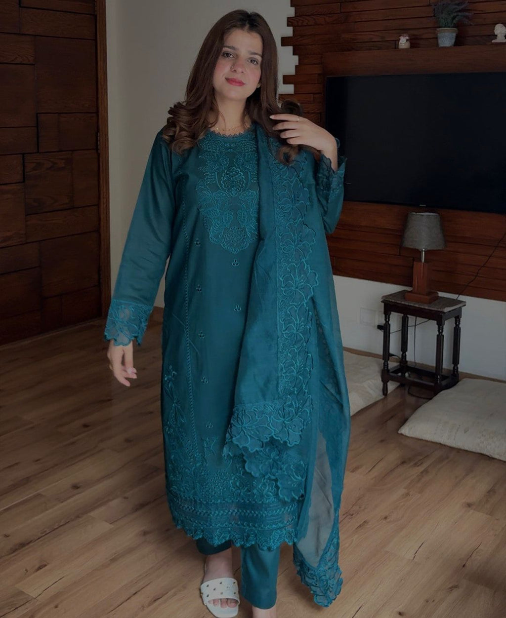 URGE Air-Jet Lawn 3PC Suit - Libaaso